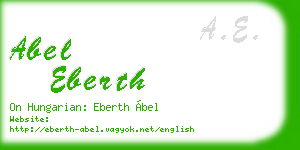 abel eberth business card